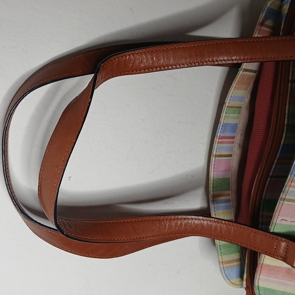 Fossil multi color striped hand bag y2k - Picture 3 of 16